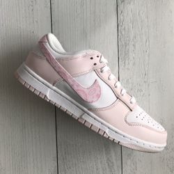 Nike Dunk Low Essential Paisley Pack Pink White Sneakers FD1449-100 Womens Size 10, 8.5M
