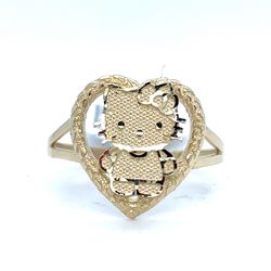 14Kt Yellow Gold Hello Kitty Ring 1.80g Size 7 200598/11