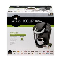 Keurig Model K40 Single Serve Brewing System Coffee Maker Black Silver