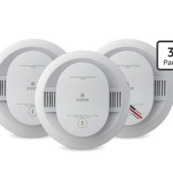 Kidde Smoke and Carbon Monoxide Detector, Hardwired with AA Battery Backup, LED Status Lights, Interconnected, 85 dB Alarm, 5 inches, 30CUAR, 3 Pack