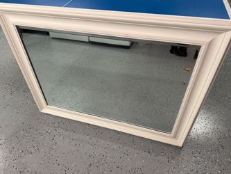 Large white mirror