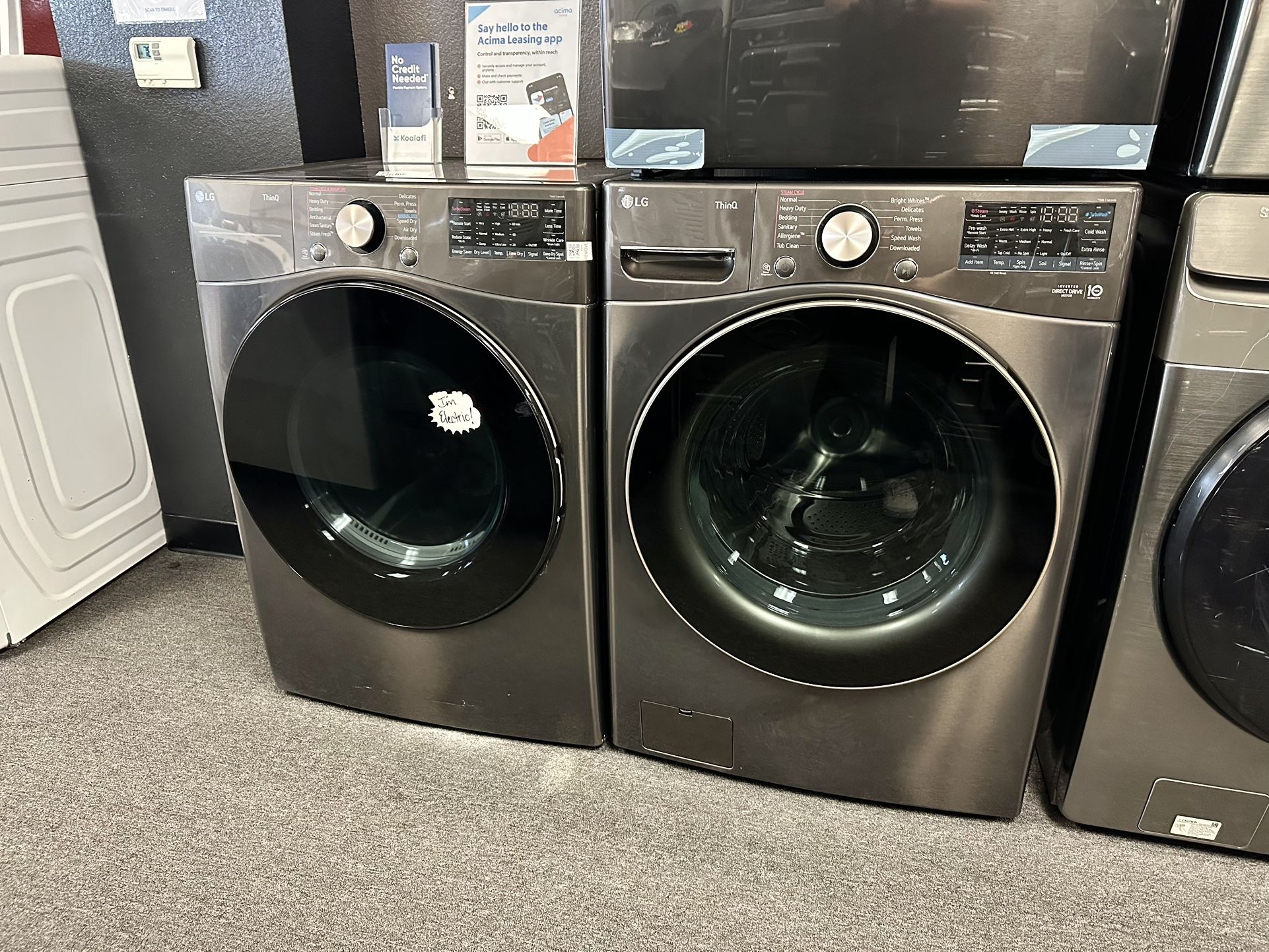 Open Box Smart LG Washer And Electric Dryer