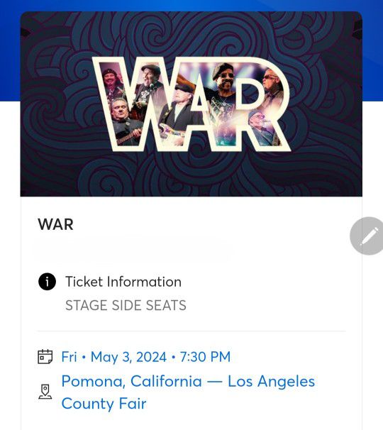 L.a. County Fair WAR tickets