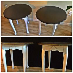Beautiful Two Toned End Tables
