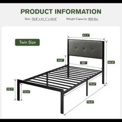 twin size bed and mattress