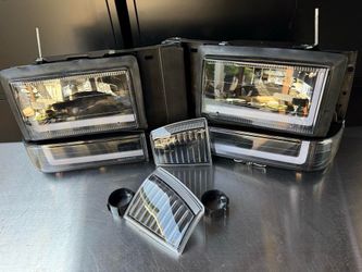 91-94 Ford Explorer Black Housing LED Headlights