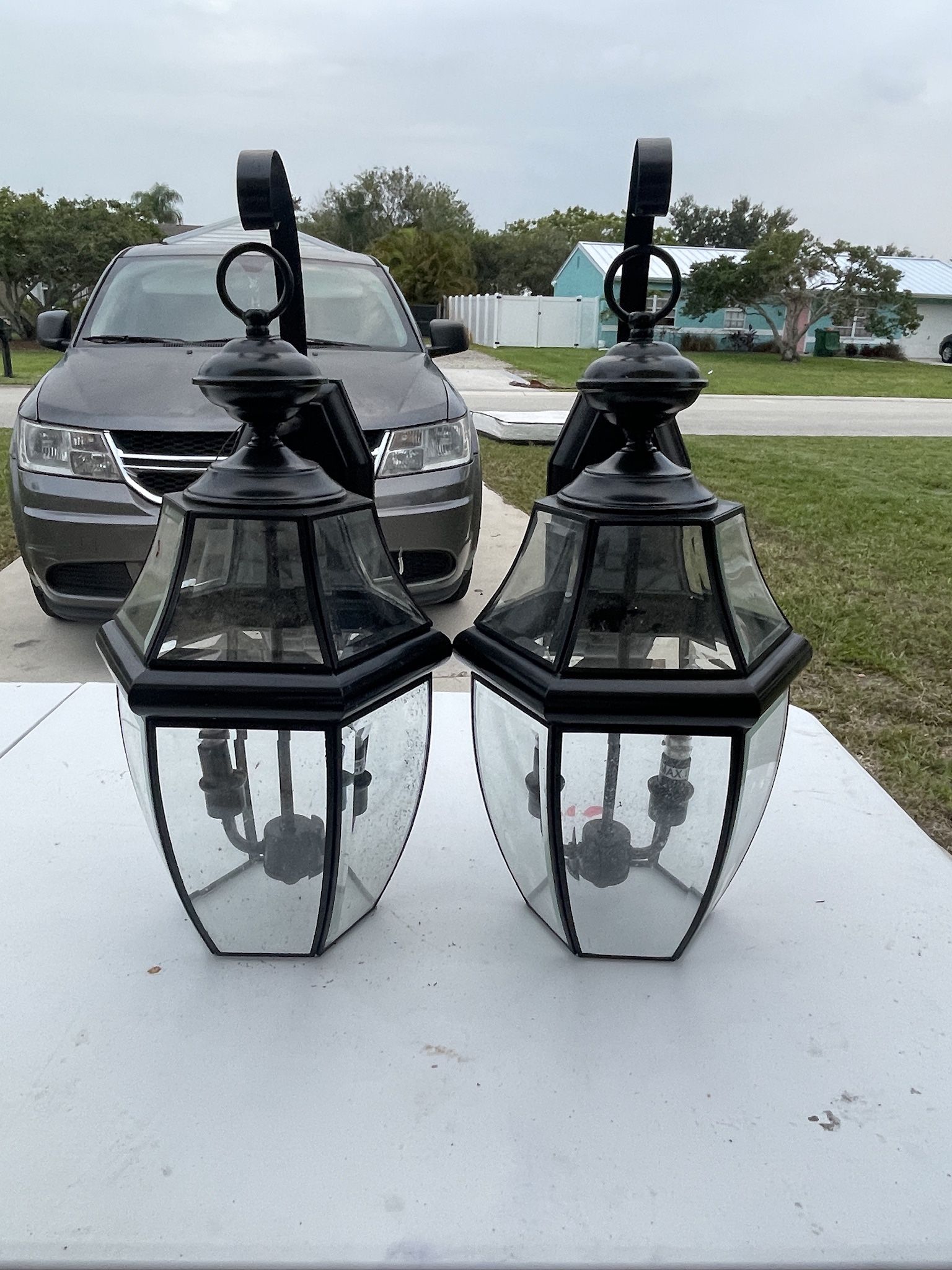 Generation Lighting Lancaster 10" W 2-Light Traditional Black Outdoor Wall...