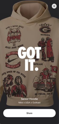 Nike X UGA X Outkast Senior Hoodie XL