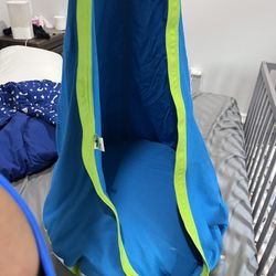 OUTREE Kids Pod Swing Seat, Cotton Child Hammock Swing Chair, Sensory Swing for Indoor and Outdoor Use, Blue