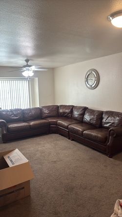 Broyhill leather couch
