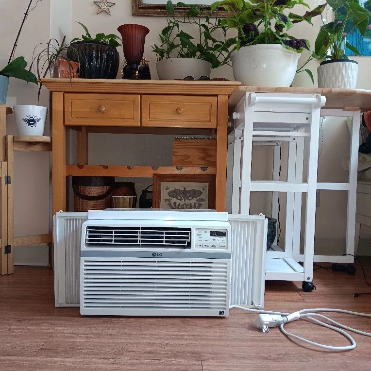 LG WINDOW AC UNIT w PANELS & ENERGY SAVER 8,000 BTUs