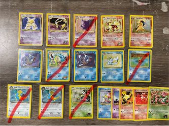 Pokémon Cards vintage/Alakazam/Dark Gyarados/Vaporeon