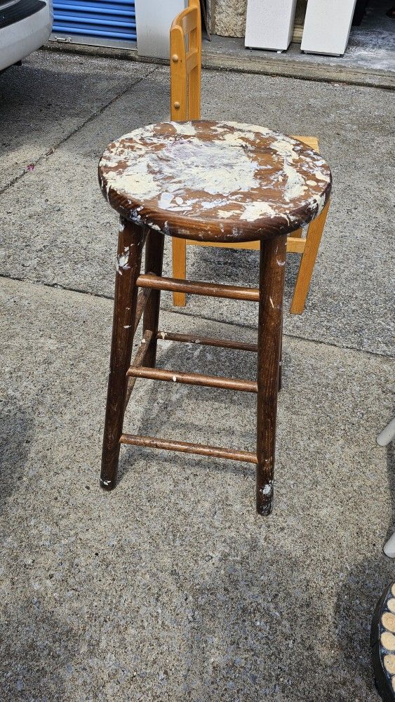 Wooden Barstool