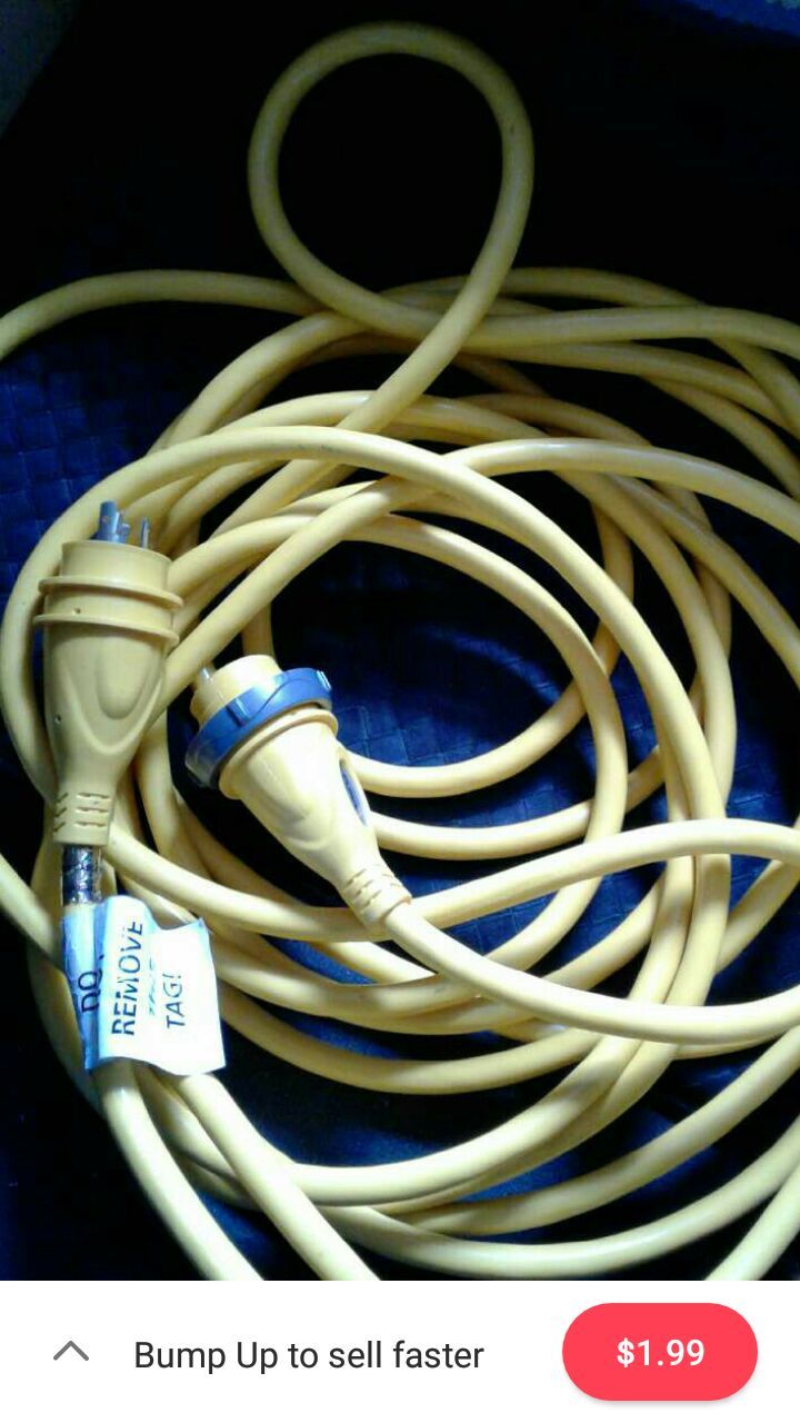 20 Amp Power Cable for boat or marine use..twist lock
