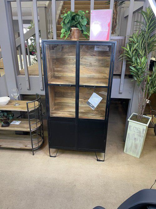Gabinwell - Black/Brown - Cabinet/Bookcase, Financing Available 