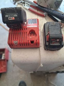 "Only serious buyers please" Milwaukee M18 Charger and Two RedLithium Batteries