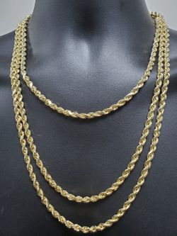 5MM 10K Diamond Cut Rope Chain RCD-016