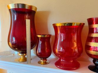 Holiday Hurricane Candle Holders