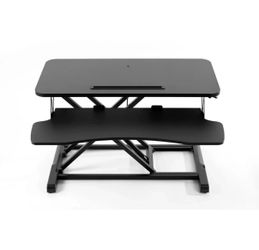 Core Place Adjustable Height Sit Stand 2 Level Work Home Desktop Station- Black