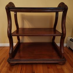 Side table solid wood with tile top