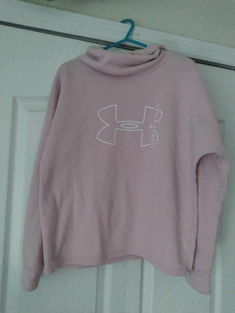 Juniors Under Armour Baby Pink  Hoodie Size Small