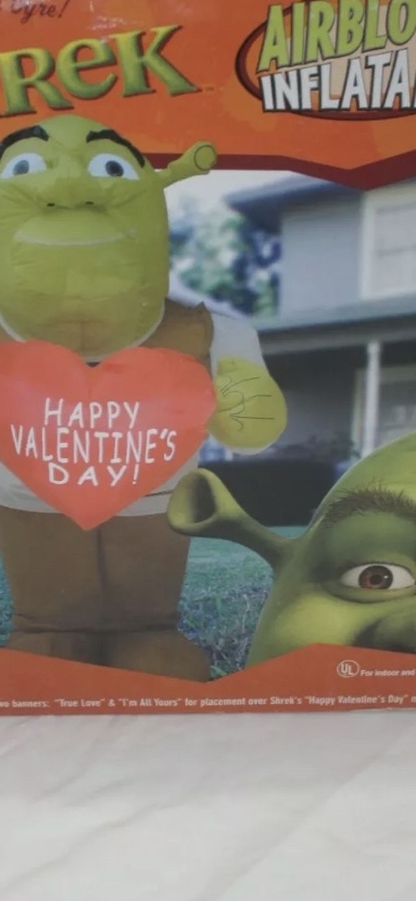 RARE SHREK OGRE GEMMY AIRBLOWN INFLATABLE 6' HAPPY VALENTINES DAY