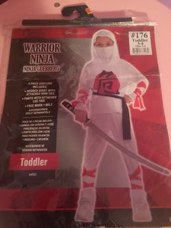 Warrior Ninja Halloween costume 3-4 years Toddler size