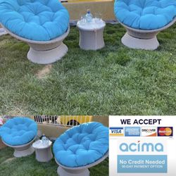 Patio Outdoor Furniture Set Swivel Chairs 
