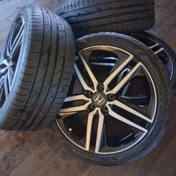 19in Honda Oem Sport Black Weels And Tires 