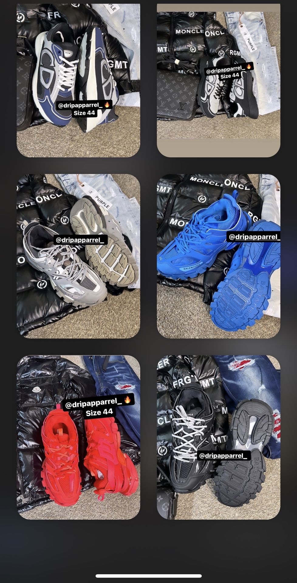 Balenciaga Track Runners Size 44 Dior B22