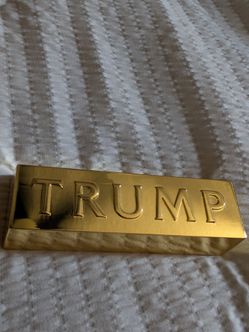 Trump (paper weight from Las Vegas NV) office decoration