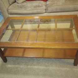 $20 Glass Wood Coffee Table