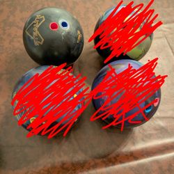 4 Bowling Balls For Sale