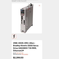 Allen-Bradley Kinetix 5500 Servo Drive 240/480V 7.1A RMS, Ethernet/IP 2198-H025-ERS | Allen-Bradley Kinetix 5500 Servo Drive 240/480V 7.1A RMS, Ethern