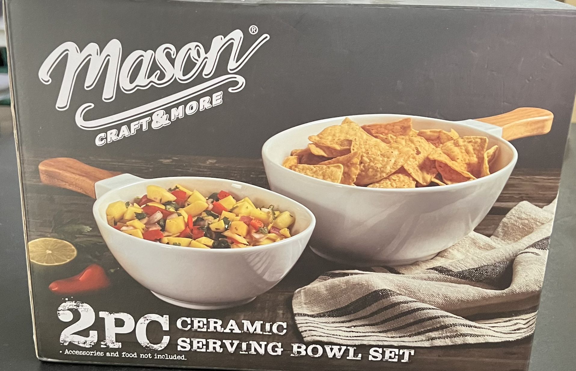 Mason Craft & More 2 PC Ceramic Serving Bowl Set