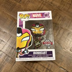 Funko Pop! Marvel - Ironheart #687 Glow Chase Special Edition Exclusive. 