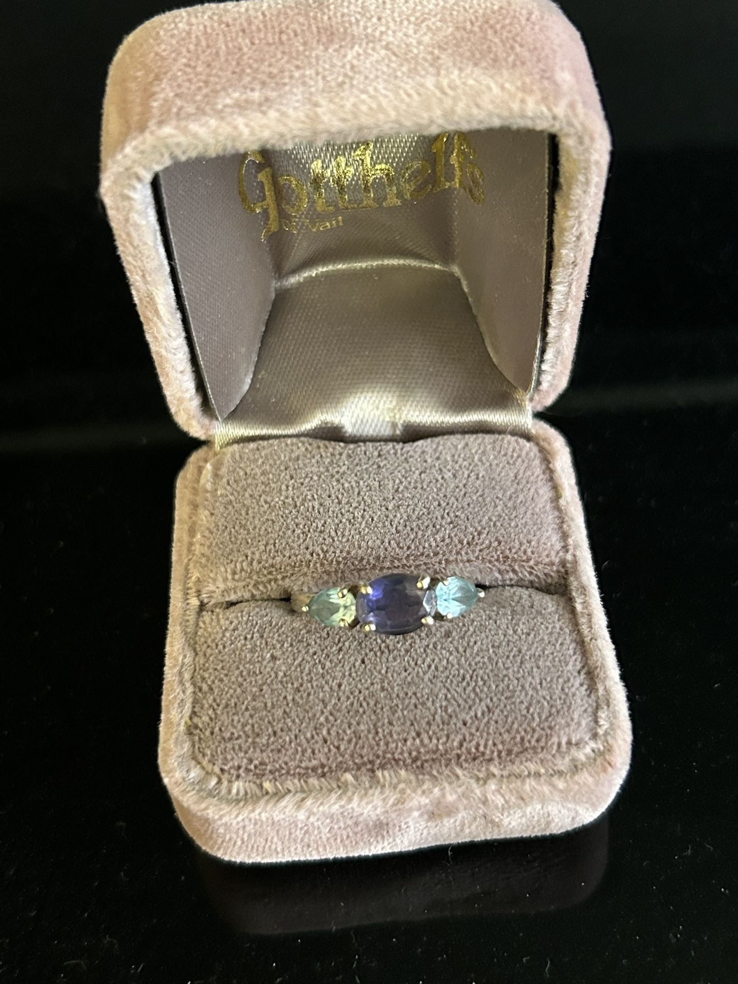 Sterling Silver Amethyst Ring With Blue Topaz