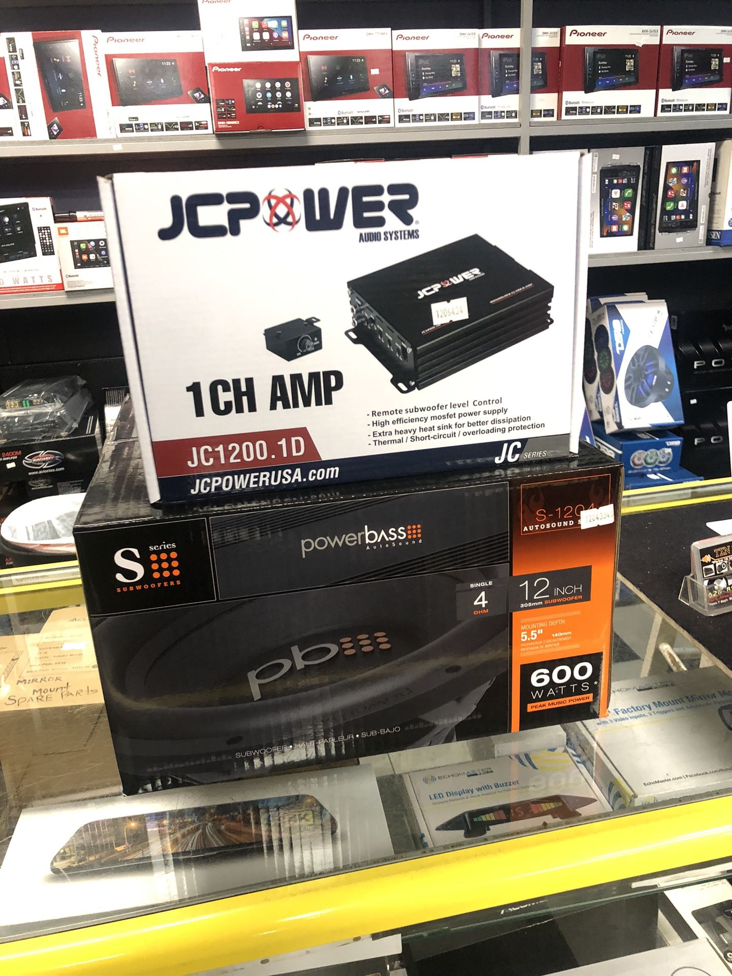 12 Inch Powerbass Subwoofer And Jc Power 1200 Watts Amp