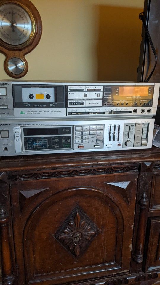 Technics Receiver And Cassette Player