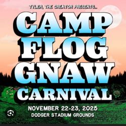 2 VIP CAMP FLAG GNAW TICKETS 11/23 Sunday 