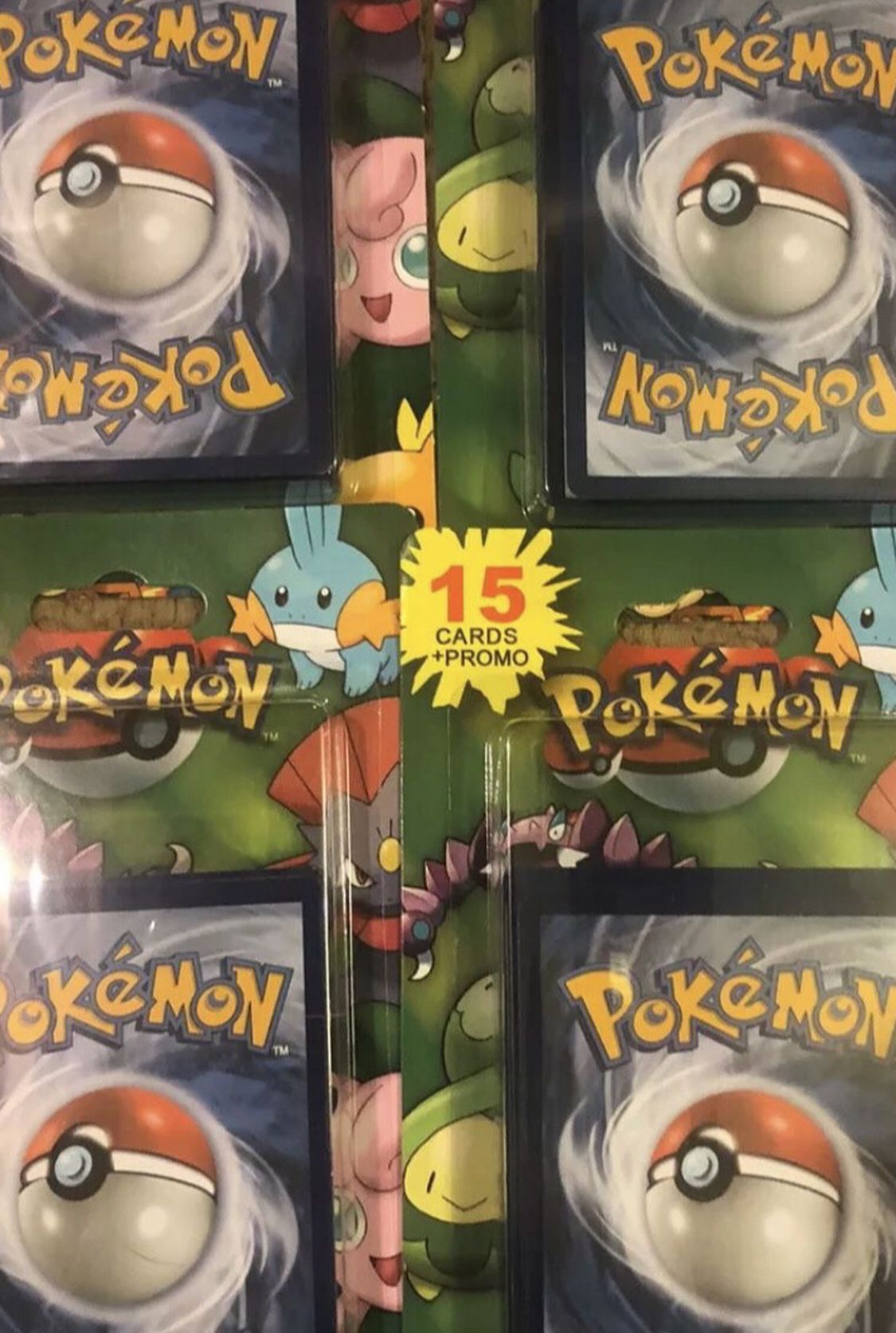 Pokemon 15 Card + Promo- Pack - Possible Holo, Possible Charizard??? - Lot of 4 - Factory sealed