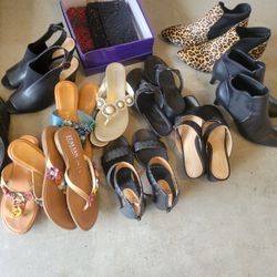 Assorted Shoes and Holiday Purses