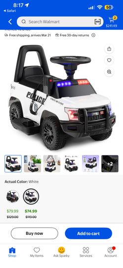 Ride on police car