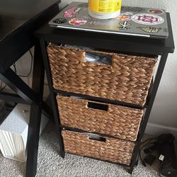 Side table With 3 Drawers