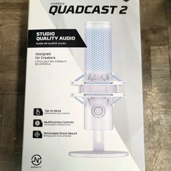 HyperX Quadcast 2 Frost – USB Microphone for Gaming, Streaming and Podcasting, with On-Board Controls, LED Lighting, Removable Shock Mount (BRAND NEW)
