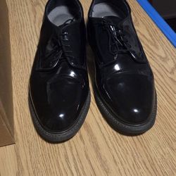 Capps Airlite Shoes Mens Size 10.5 High Gloss Military Oxfords Non Marking No Slip