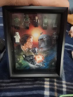 Star Wars Minifigure Display Case W/ 7 Figures