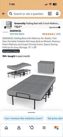 Foldable Bed, Cot