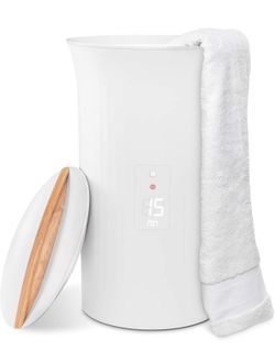 LiveFine Towel Warmer | Large Bucket Style Luxury Heater with LED Display