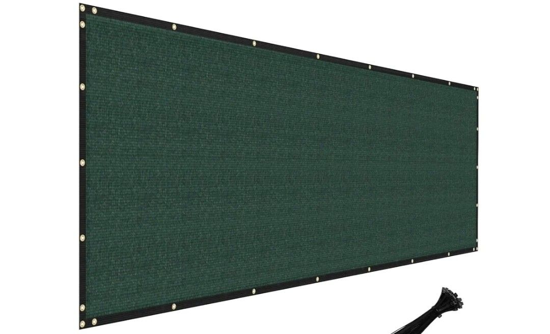 Privacy Fence Screen Heavy Duty Windscreen Fencing Mesh Fabric Shade Cover for Outdoor Wall Garden Yard Pool Deck, 5'x40' Green